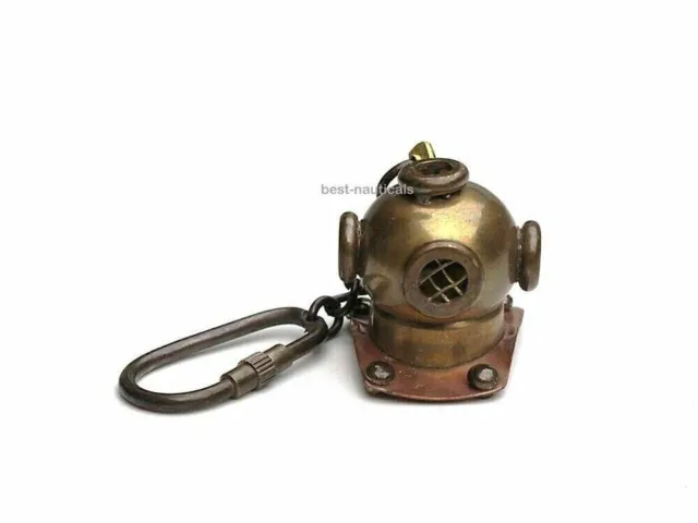 Nautical Brass Ships Diving Helmet Maritime Antique Key Ring Or Key Chain Gifts