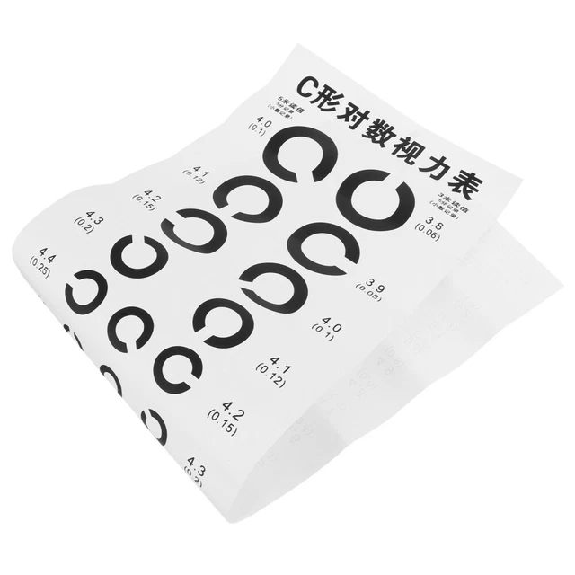 Tabella Ottotipica Snellen E Tumbling E – Formato 55,9 X 27,9 Cm, Finitura Opaca Antiriflesso