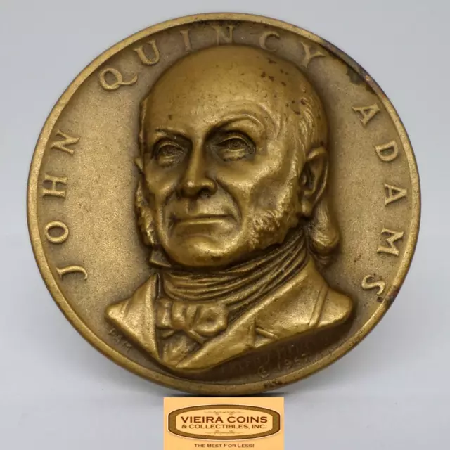 John Quincy Adams High Relief Bronze Medal 32 mm, Medallic Art Co. NY. - #M31976