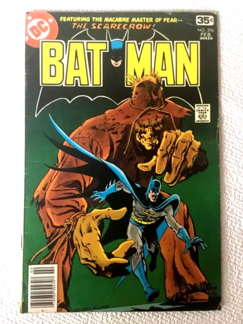 Vintage BATMAN #296 Classic Jonathan Crane SCARECROW Looming Fear cover 1978