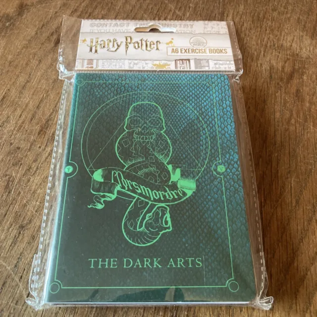 Official Harry Potter Set of 3 Dark Arts Exercise Books A6 Brand New Sealed