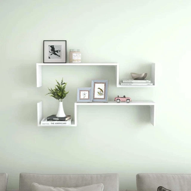 Vidaxl Mensole a Muro 2 pz Bianche 100x15x20 cm in Legno Multistrato