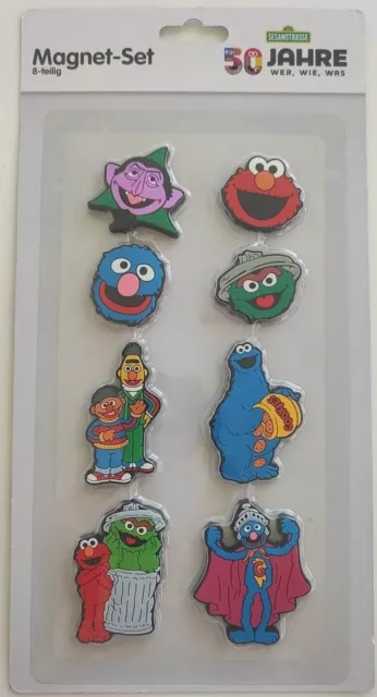 Sesamstrasse Hanson Magnet-Set 8-teilig 50 Jahre Elmo, Grobi, Ernie + Bert ⭐ NEU