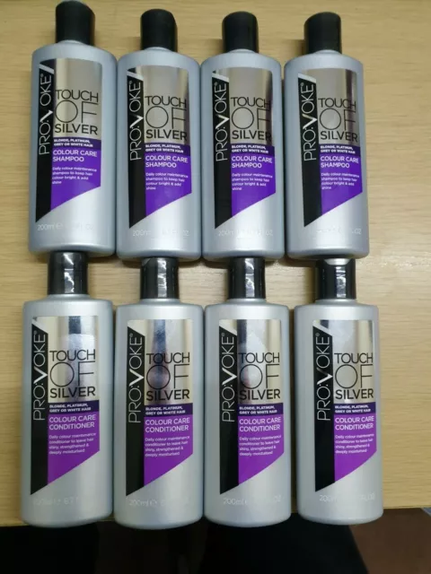 4 x Pro-Voke Touch of Silver Shampoo 200ml & 4 x Conditioner 200ml NUR £19,99