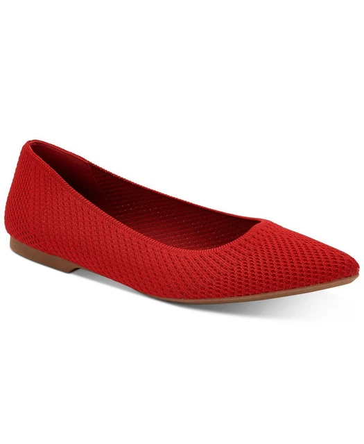 Alfani Womens Step N Flex Poppyy Pointed Toe Knit Flats