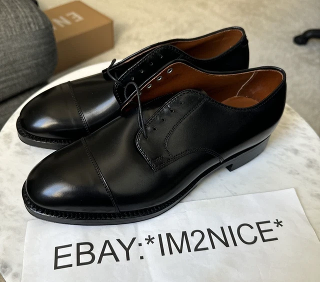 BROOKS BROTHERS BLACK Fleece x Alden Black Pebble Grain LWB 