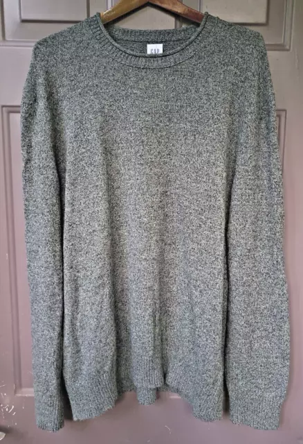 Gap Men’s Size XL Gray Crew Neck Long Sleeve Pullover Sweater Merino Wool Blend