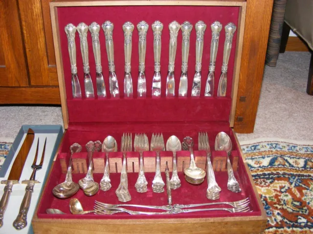 Sterling Silver Gorham Flatware Set. Twelve Place Settings with 97 pieces