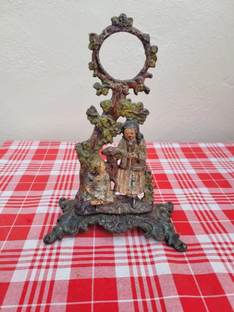 Antique Cast Iron Doorstop Victorian Ladies Under A Tree