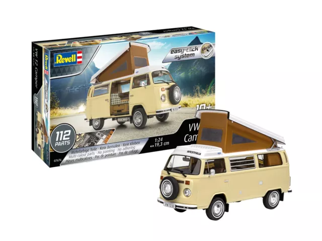 Revell VW T2 Camper Easy-Click Set 1:24 Automodellbausatz Gratisversand