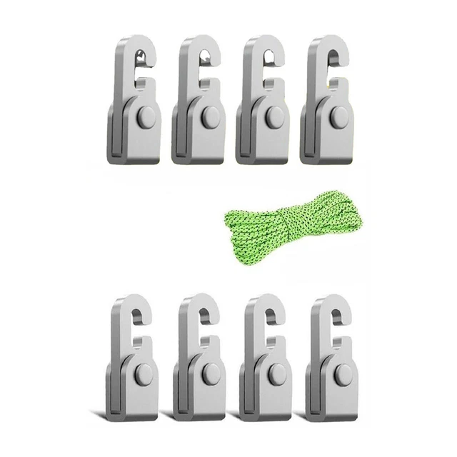 4x Automatic Lock Hooks Camping Tent Self-locking Hooks Tighten Rope Accessories