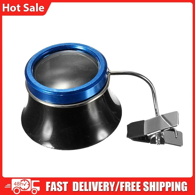 Clip-On Eyeglass Magnifier Loupes Magnifying Watchmakers Repair Tool (10X)