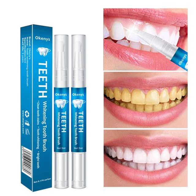 Pluma para remover dientes de 5 ml cepillo saludable portátil blanqueador cuidado dental fácil de llevar