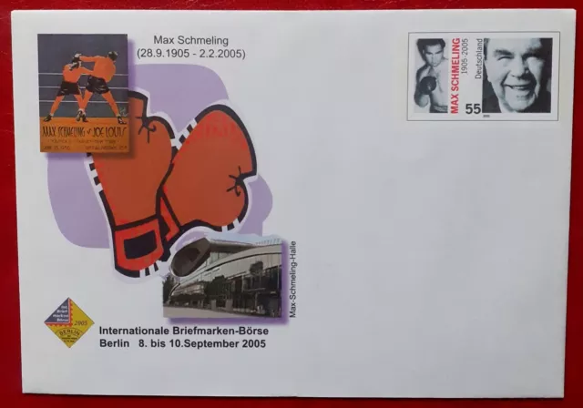 Plusbrief Briefmarken Max Schmeling Boxen Weltmeister Joe Louis Frankatur 2005