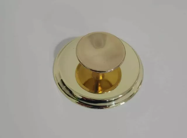 1 pack (5pcs) Anvil Mark Polished Brass Cabinet Knob & Backplate-2-3/4"-Hardware