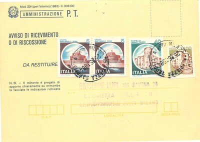 1984 Castelli per macchinette/distributori su avviso ricevimento Repubblica 