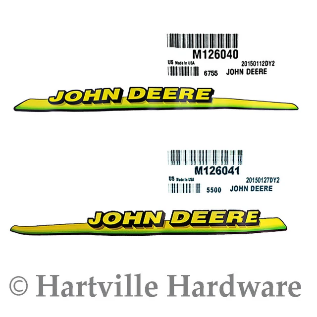 JOHN DEERE HOOD trim decal set for 325 GT225 LX225 M126040 M126041 58.