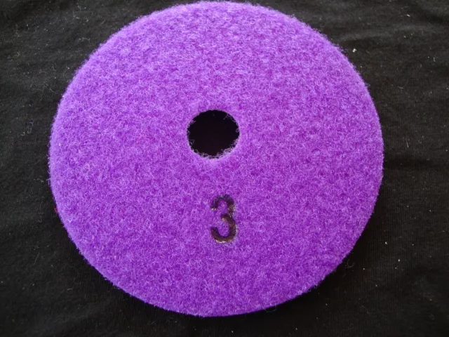 4" 3 Step 3rd Step Buffing Polishing Diamond Pads Wet Dry Granite Marble Stone