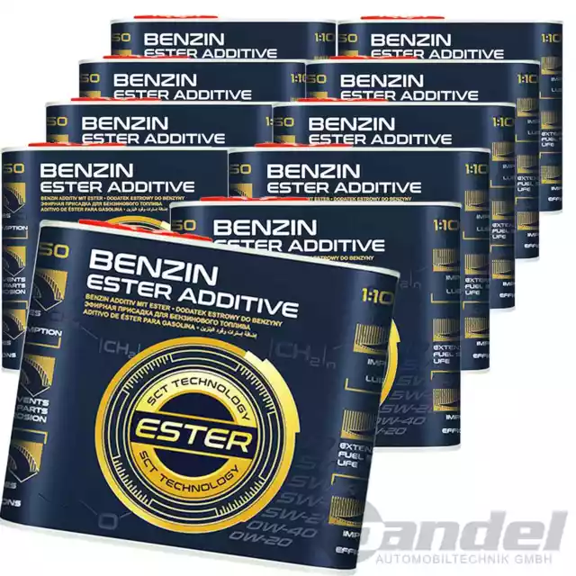 10x 450mL MANNOL BENZIN ESTER ADDITIV MOTORREINIGER KRAFTSTOFF SYSTEM REINIGER