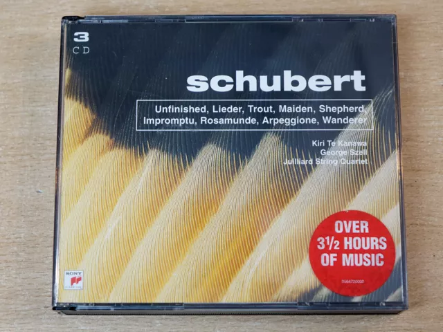 Schubert/Unfinished/Lieder/Trout/2002 Sony 3x CD Album/Kiri Te Kanawa/Szell