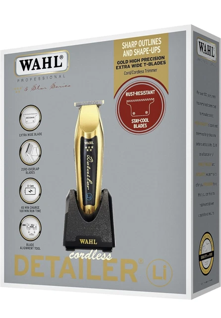 Wahl 5 Star Kabelloser Detailer in Gold, professionelle Haarschneider