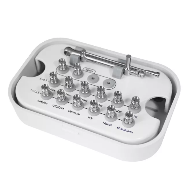 Dental Implant Torque Wrench  + Drivers & Wrench Kit + 14 pcs Drivers
