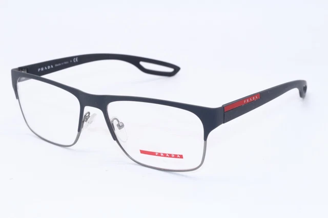 Nuevas Gafas Prada Sport Vps 52G Ufk-1O1 Goma Negra Marcos Auténticos 57-17
