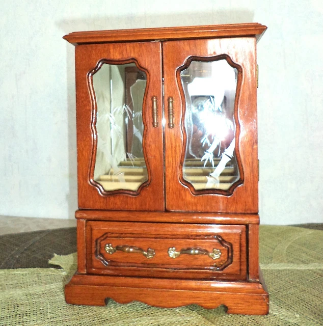 Ancienne Boîte En Bois – Coffret à Bijoux Vintage – Sans Marque