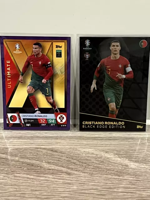 Topps Match attax Euro 2024 Black Edge Edition Ronaldo plus purple parallel