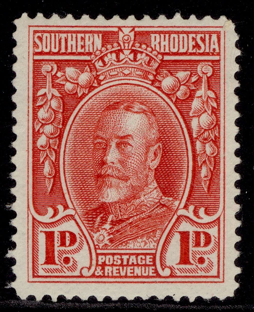 SOUTHERN RHODESIA GV SG16b, 1d scarlet, M MINT.