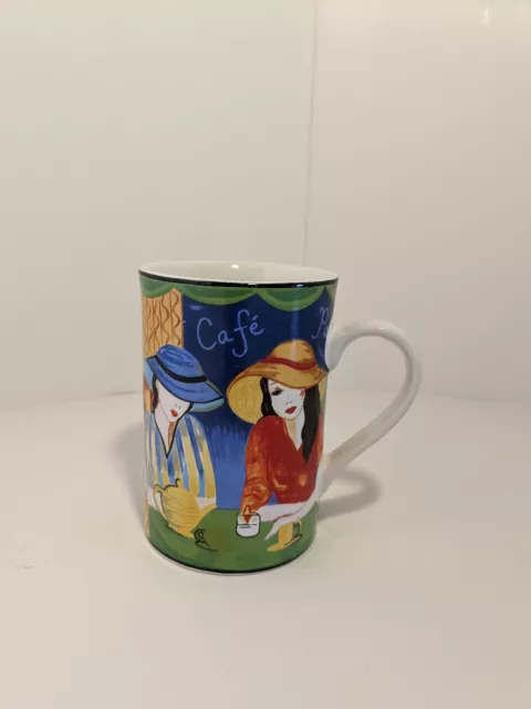 FURIO SANGO CAFE PARIS Unique Art Tea Coffee Mug 10 oz 4914, Women in Hats Rare