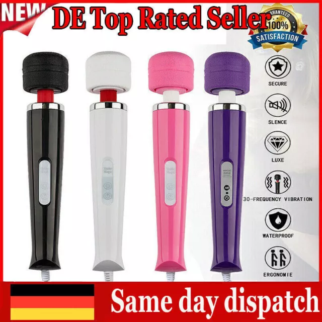 Magic Wand Massagestab Massager Massagegerät Wasserdicht Vibrator Stark EU Plug