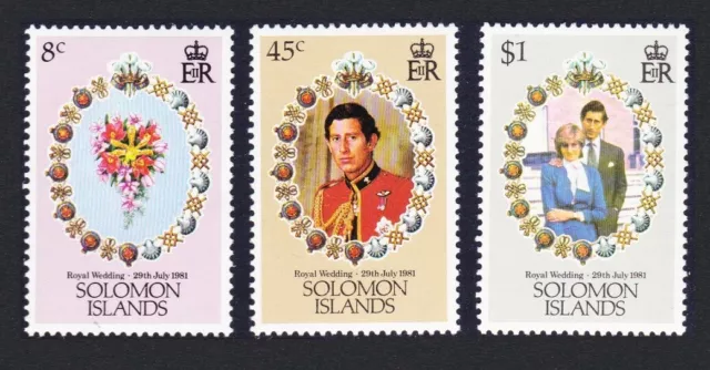 Salomone Is. Royal Wedding 3v 1981 nuovo di zecca sg#445-447 mi#444-446