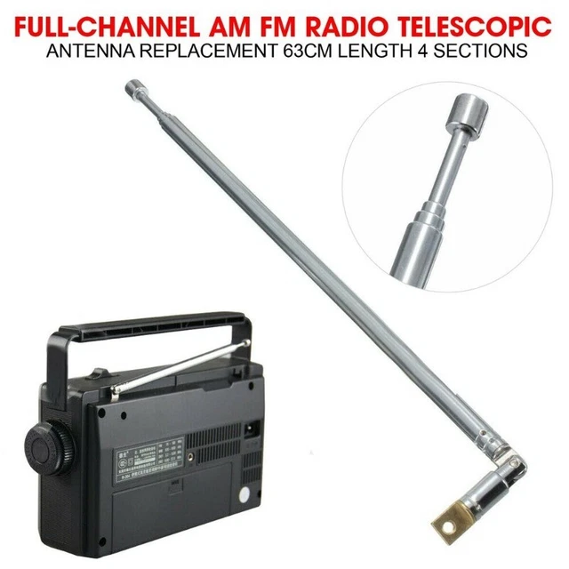 Antenne Télescopique SMA Mâle - 40MHz-6GHz - Alliage Argent - Pour Radio, LimeSDR