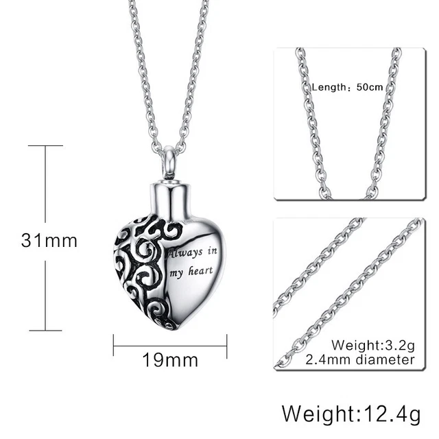 Retro Jewelry Art Titanium Steel Heart-shaped Pendant Men's And Women's Necklace