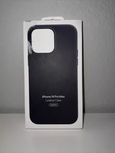 GENUINE Apple Leather Case w/ Magsafe iPhone 14 Pro Max 6.7" Large Cam Midnight