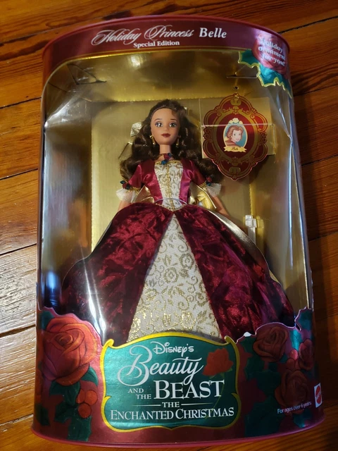 HOLIDAY PRINCESS BELLE Barbie Disney 1997 Beauty & the Beast $44.63 - PicClick AU