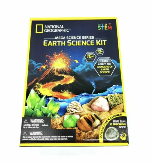 NATiONAL GEOGRAPHIC Earth Science Kit, 15+ Science Experiments & Stem Activities