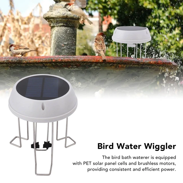 SOLAR WATER AGITATOR Bird Bath Solar Powered W/Built In Lituium Battery