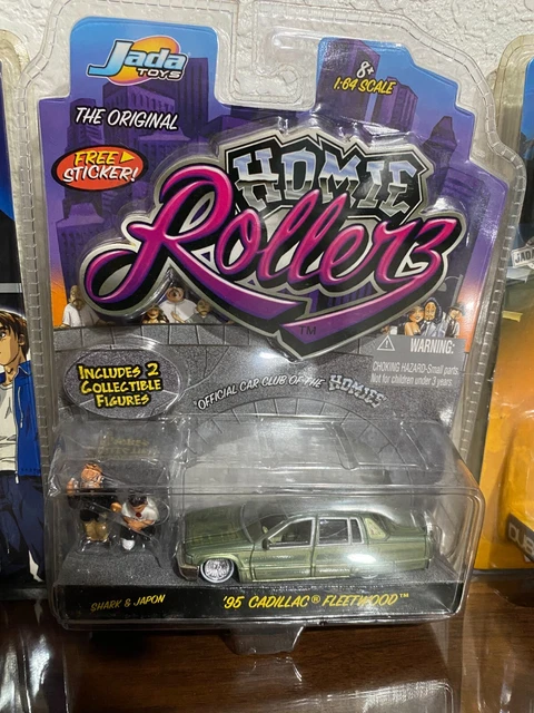 1/64 HOMIE ROLLERS ’95CADILLACFLEETWOOD Cadillac Fleetwood 'Homie Rollerz' 90046 (2004) - Jada Toys - LastDodo