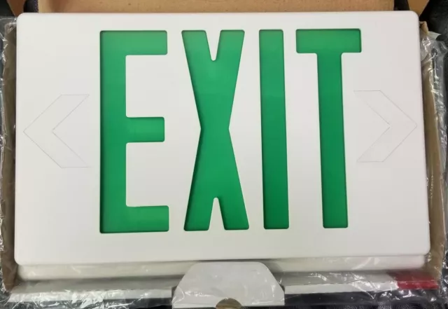 NaviLite/Juno Thermoplastic LED EXIT SIGN Green Letters Face-Single/Double Univ.