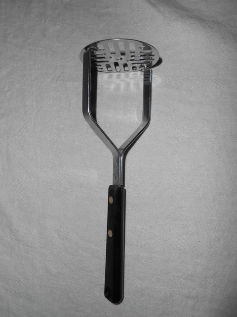 Ekco forge Stainless black handle masher vintage USA made!