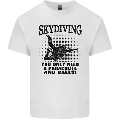 Skydiving Parachute & Balls Skydiver Funny Mens Cotton T-Shirt Tee Top