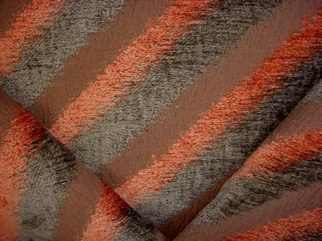 14-3/4Y Kravet Lee Jofa Orange Brown Chenille Twill Upholstery Fabric