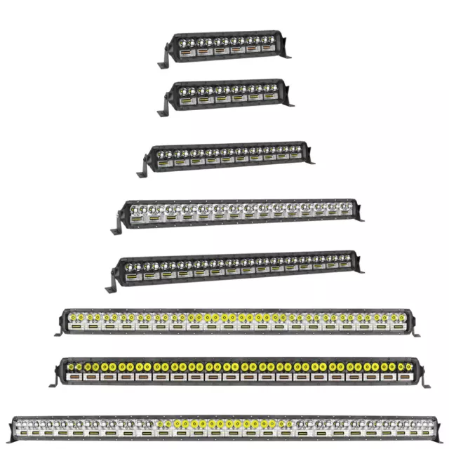 12/20/28/30/40/54" Led Light Bar Dual Row Spot Flood Offroad Truck Driving FOG 2