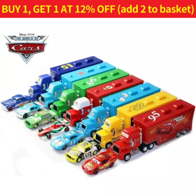 Disney Pixar Cars Chick Hicks Lightning McQueen Mack Hauler Truck & Car Toys New