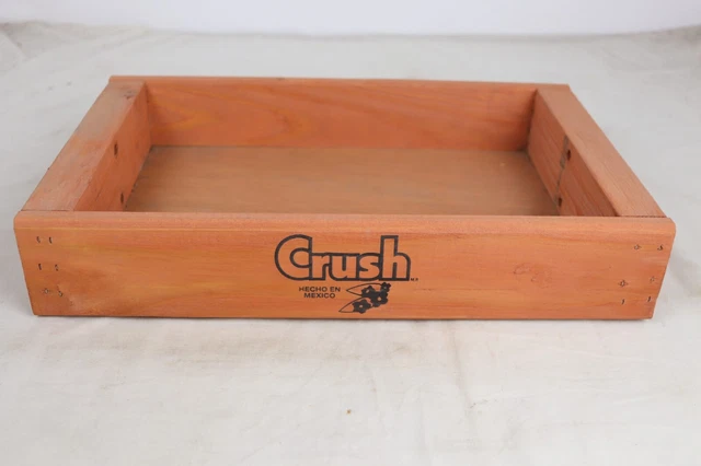 Crush Orange Soda Pop Branded Wooden Box From Advertising Shelf Piece 18" x 12"