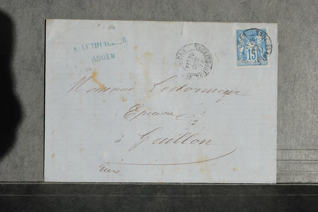 France - Timbre oblitéré Type Sage  sur lettre