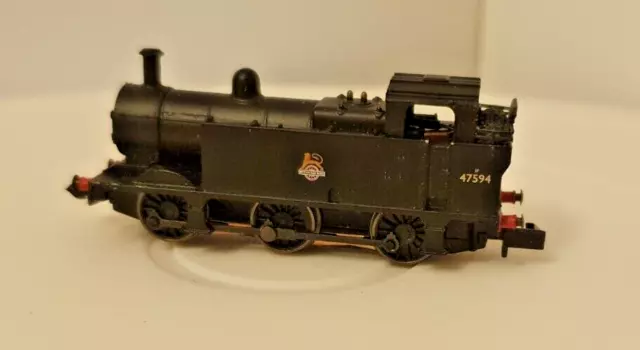 Graham Farish 370-076 N Gauge 3F Jinty Locomotive r/n 47594 BR Black e/e