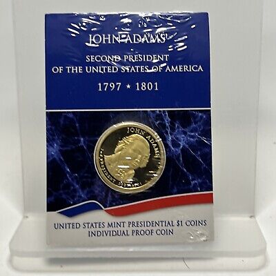 US Mint Presidential $1 Coins Individual Proof Coin, 2nd Pres John Adams Sealed